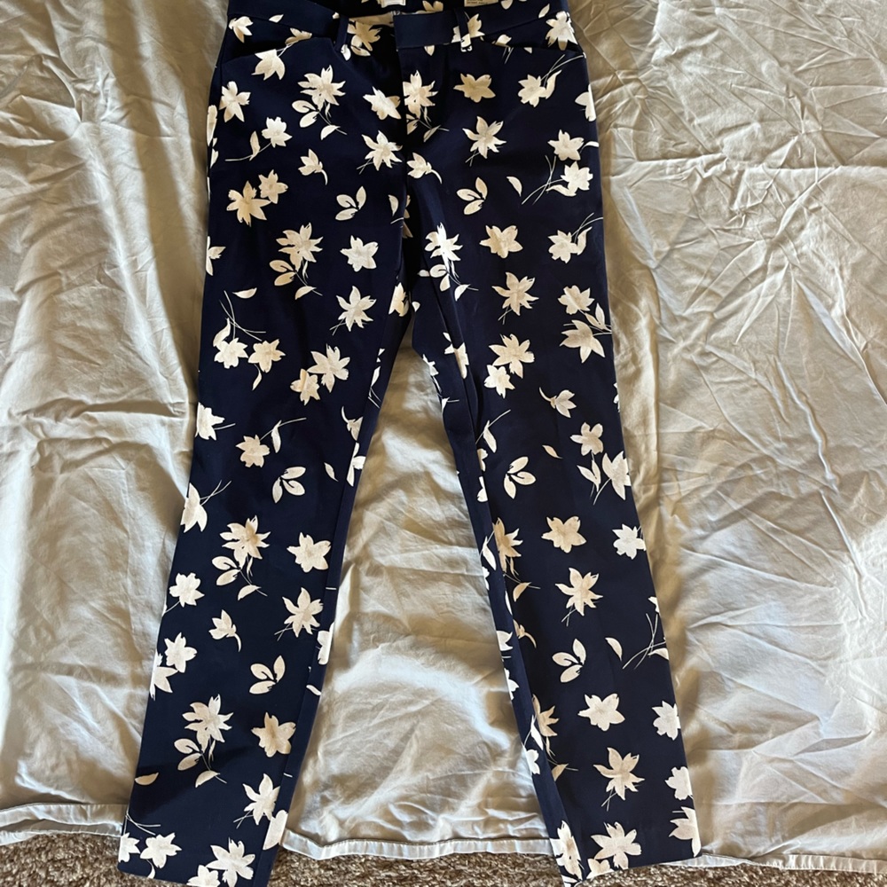 Gap Navy Floral Pants